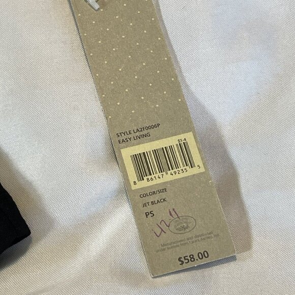 Laura Ashley Womens Blouse Black 3/4 Sleeve Embellished Women Small Petite - Picture 6 of 8